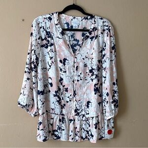 LIz Claiborne Floral Print Women's Top NWT